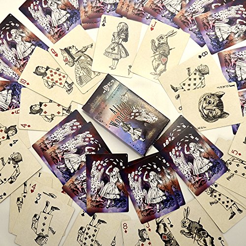 Alice in Wonderland Playing Cards, Full 54 Poker-Size Card Deck (Galaxy)