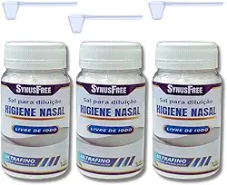 Soro Fisiológico Kit 3un 100g Limpeza Nariz Lavagem NasaL Synusfree