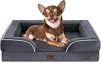 Vista 28 de Comfort Expression - Cama ortopédica para perros extragrandes, 42 x 30 pulgadas, cama impermeable y de apoyo de espuma con cojines removibles, sofá