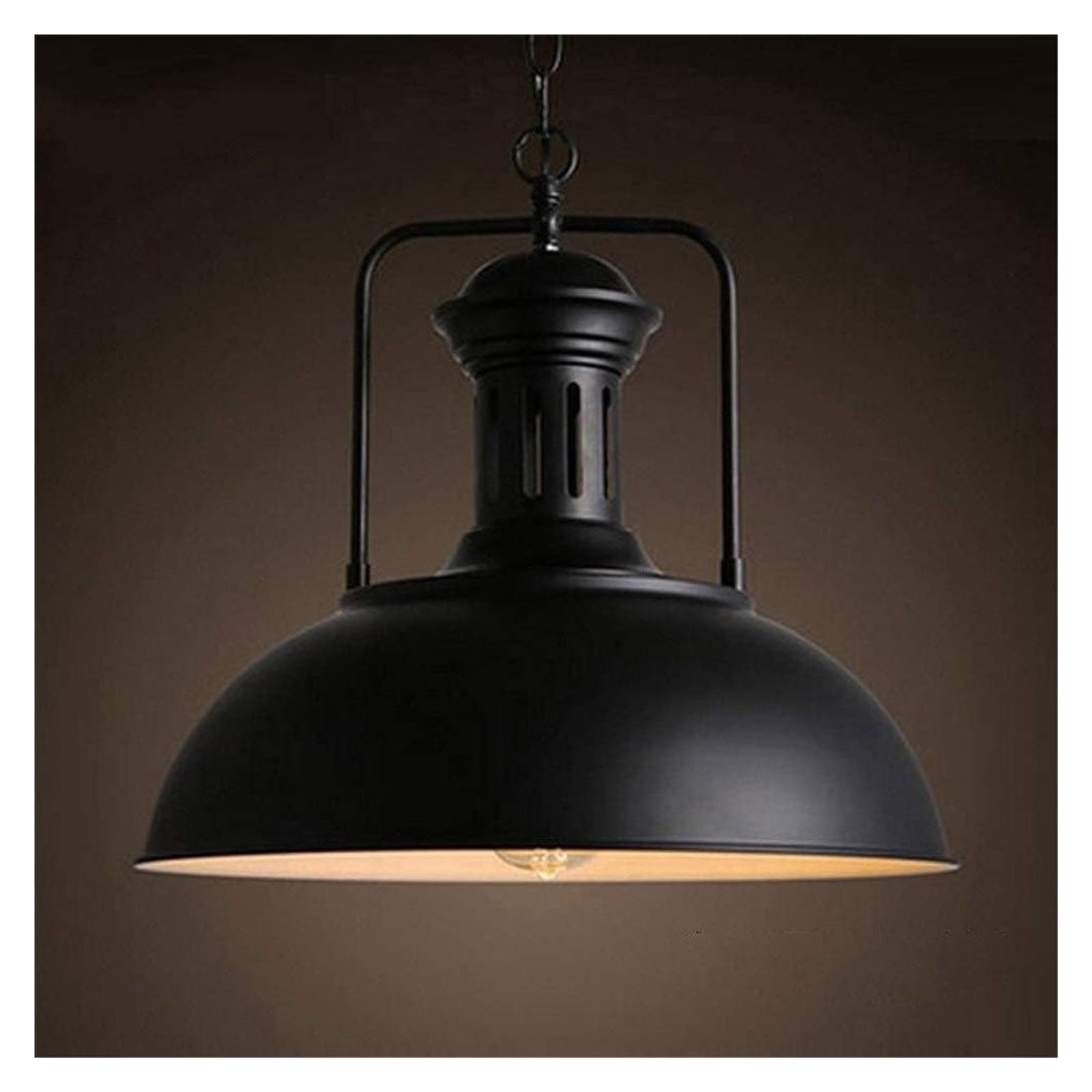Lampe de plafond rétro avec douille E27 pour ampoule LED dôme robuste