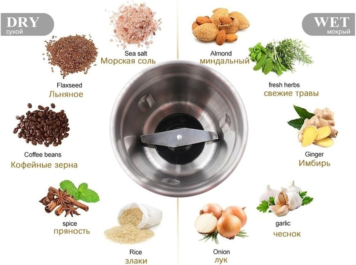 Electric Coffee Grinder - Versatile Grinder for Nuts, Herbs, Grains, Spices, and Coffee Beans