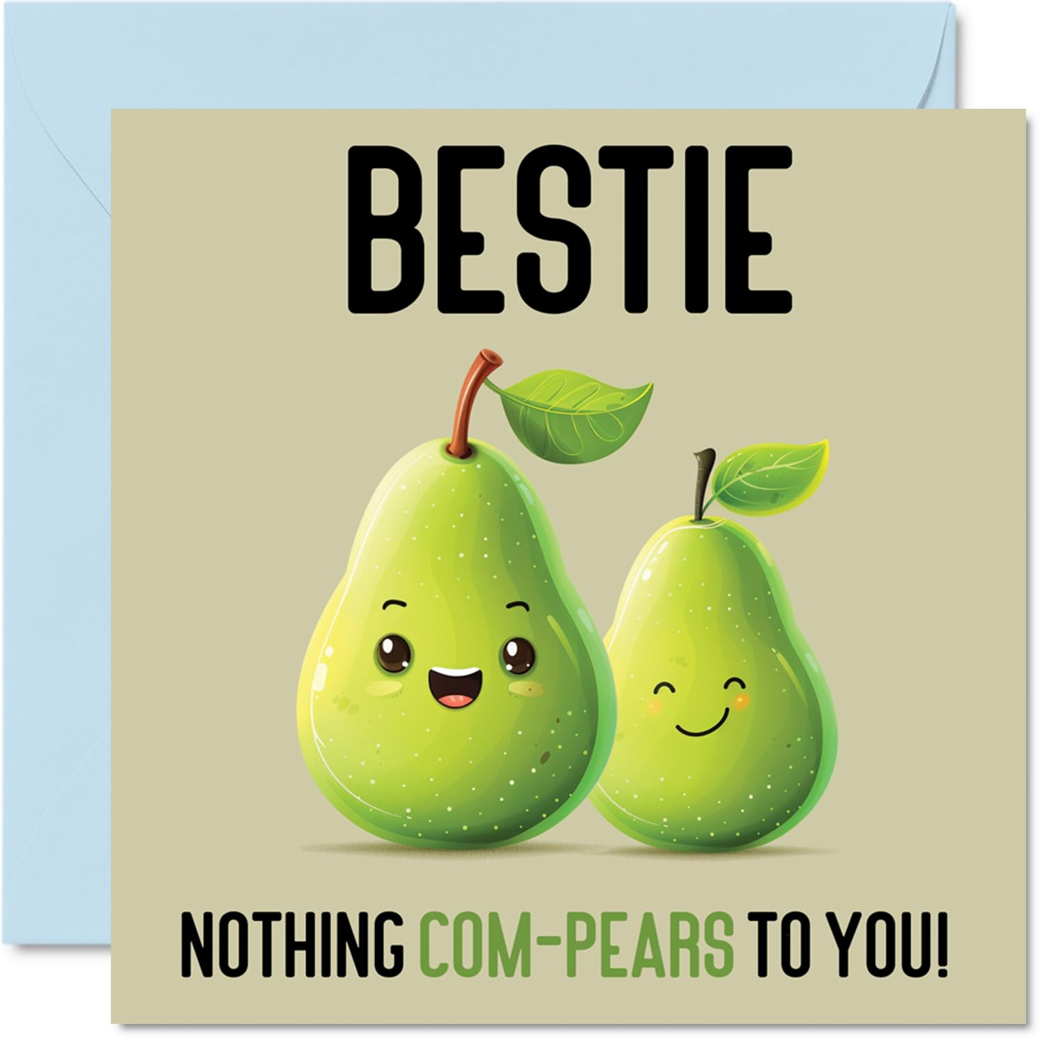 Birthday Cards for Bestie - Nothing Com-Pears - Funny Happy Birthday Card for Best Friend from Friends, Bestfriend Gifts, 145mm Joke Greeting Cards Women Men