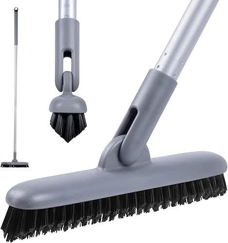 DSV Standard Grout Scrub Brush with Long Handle, 50'' Tile