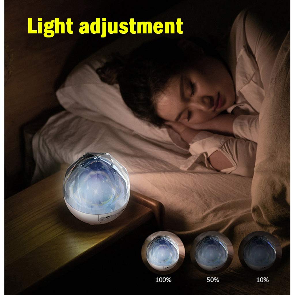 YXCKG Lámpara Proyector Infantil, Proyector De Luz Estrellas Galaxia, Luz Bebé Nocturna, Lámpara Giratorio De Mesa Infantil, para Niños Adultos, Océano, Patrón De Papá Noel, para Dormitorio
