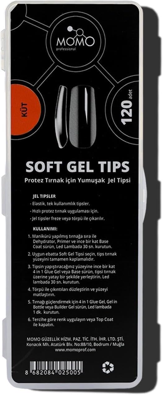 MOMO professional Tırnak Soft Gel Tips 120 Ad. (Küt)