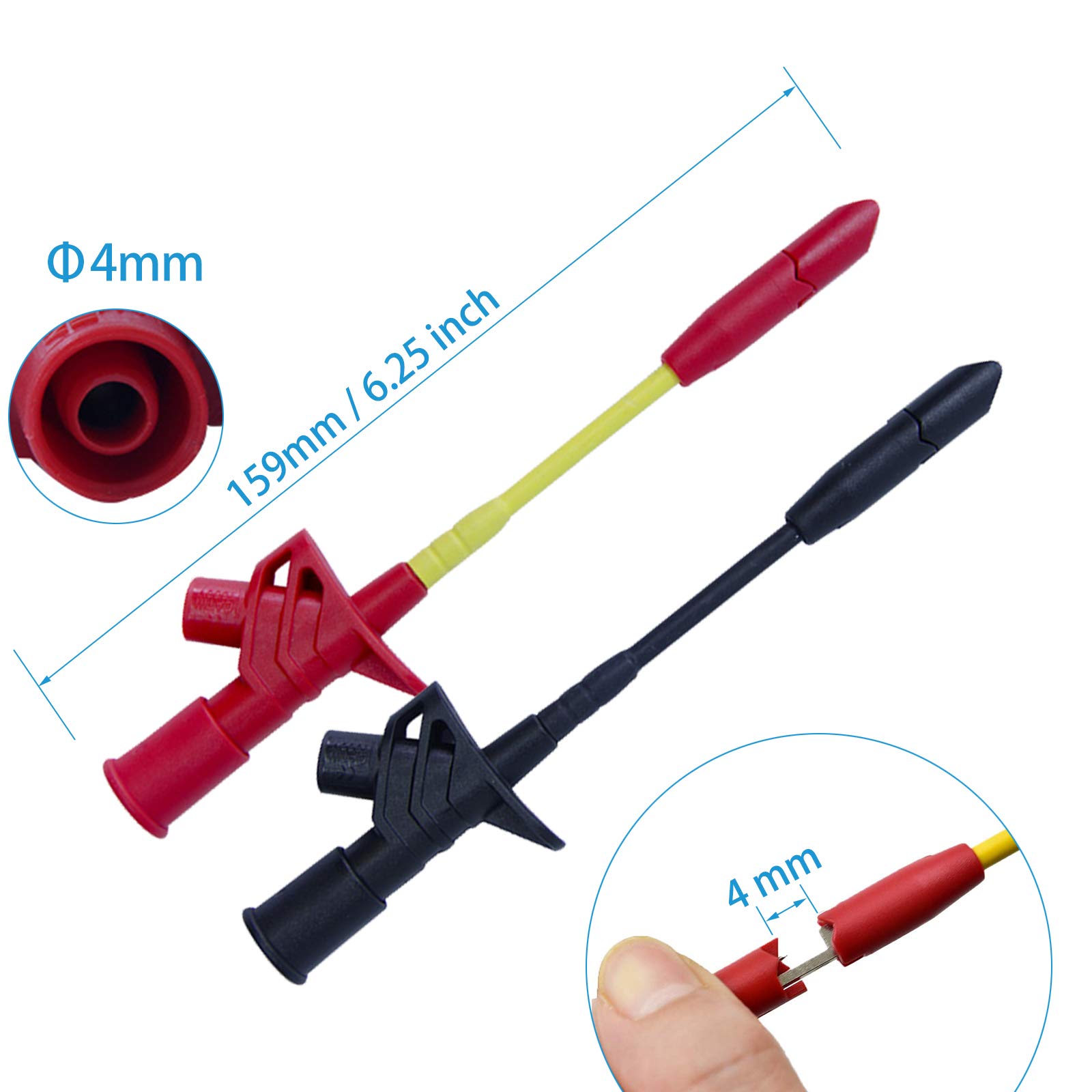 Lot de 54 sondes de test multimètre et kit de plomb pour les spécialistes électroniques automobiles | Sonde de crevaison robuste | Pinces crocodiles