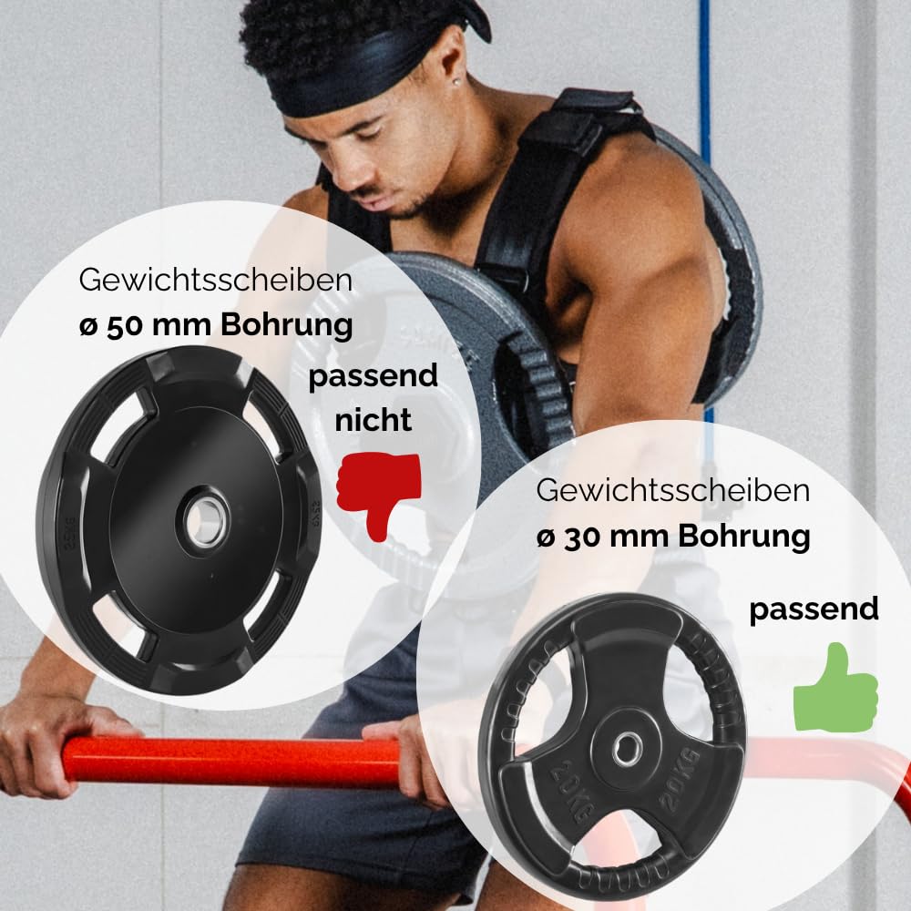 GEWICHTSWESTE FÜR HANTELSCHEIBEN ø 30 mm oder 50 mm - Verstellbare Trainingsweste für Calisthenics, Krafttraining, CrossFit und Gym, Hochwertige Weight Vest für Damen & Herren