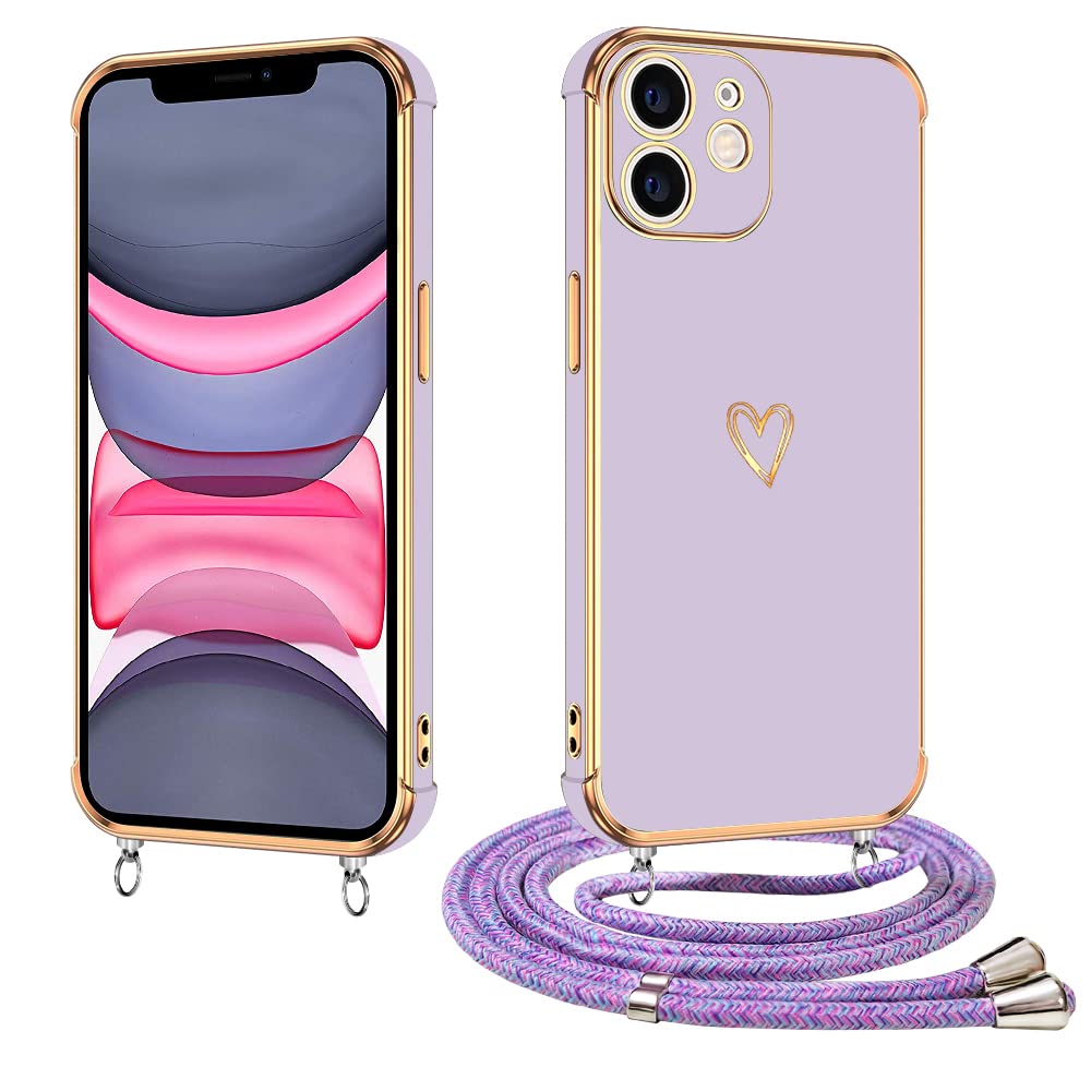 Wousunly Compatibile con Cover iPhone 11 Silicone Antiurto TPU,Custodia iPhone 11 Sottile Anti-Graffio Case con Porta Carte (Viola