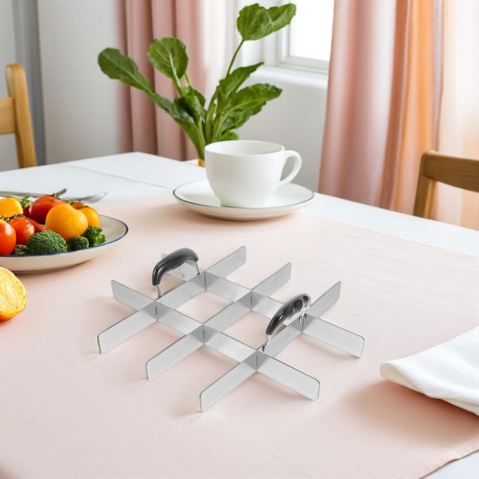 Toyvian 2 Pièces Outil Multifonction pour Découpe Gâteau et Diviseur Portions Inox pour Cheesecake Tiramisu et Pizza Accessoire Pâtisserie Professionnel et Maison