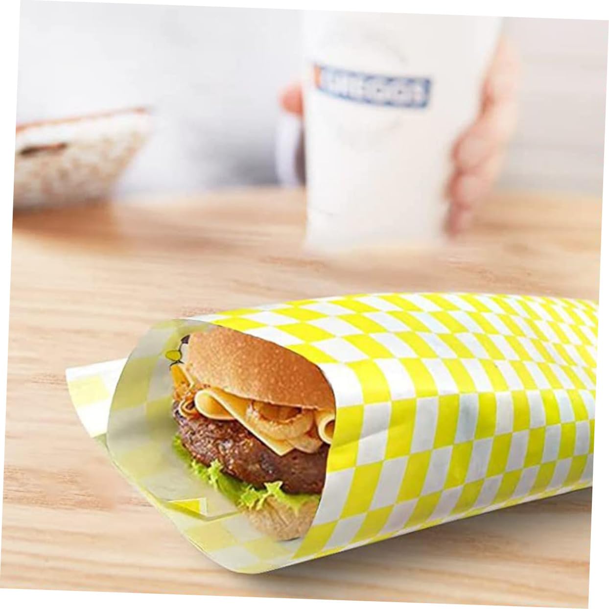 240 Stück Packpapier für Lebensmittel Ölbeständig und Zuschneidbar Verhindert Ankleben Beim Backen für Sandwiches und Pommes Wraps