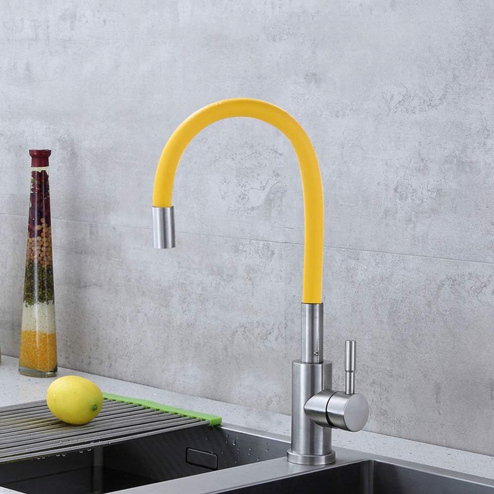 Robinette de cuisine acier inoxydable 304 durable rust proof mitigeur rotation universelle