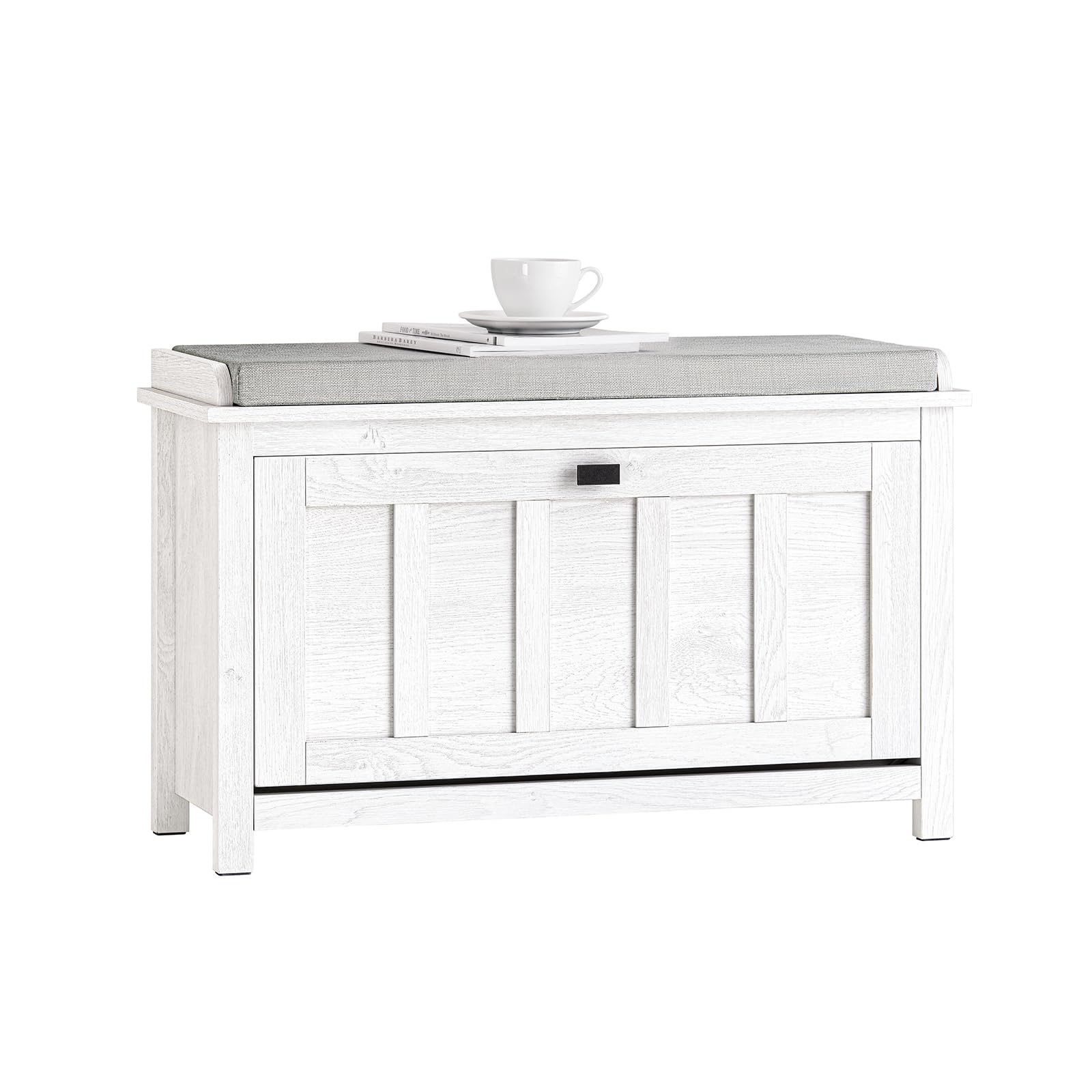 SoBuy Banco Zapatero con 1 Puerta para Entrada Dormitorio Banco de Almacenamiento de Asiento Blanco 80 x 30 x 50 cm FSR161-W ES
