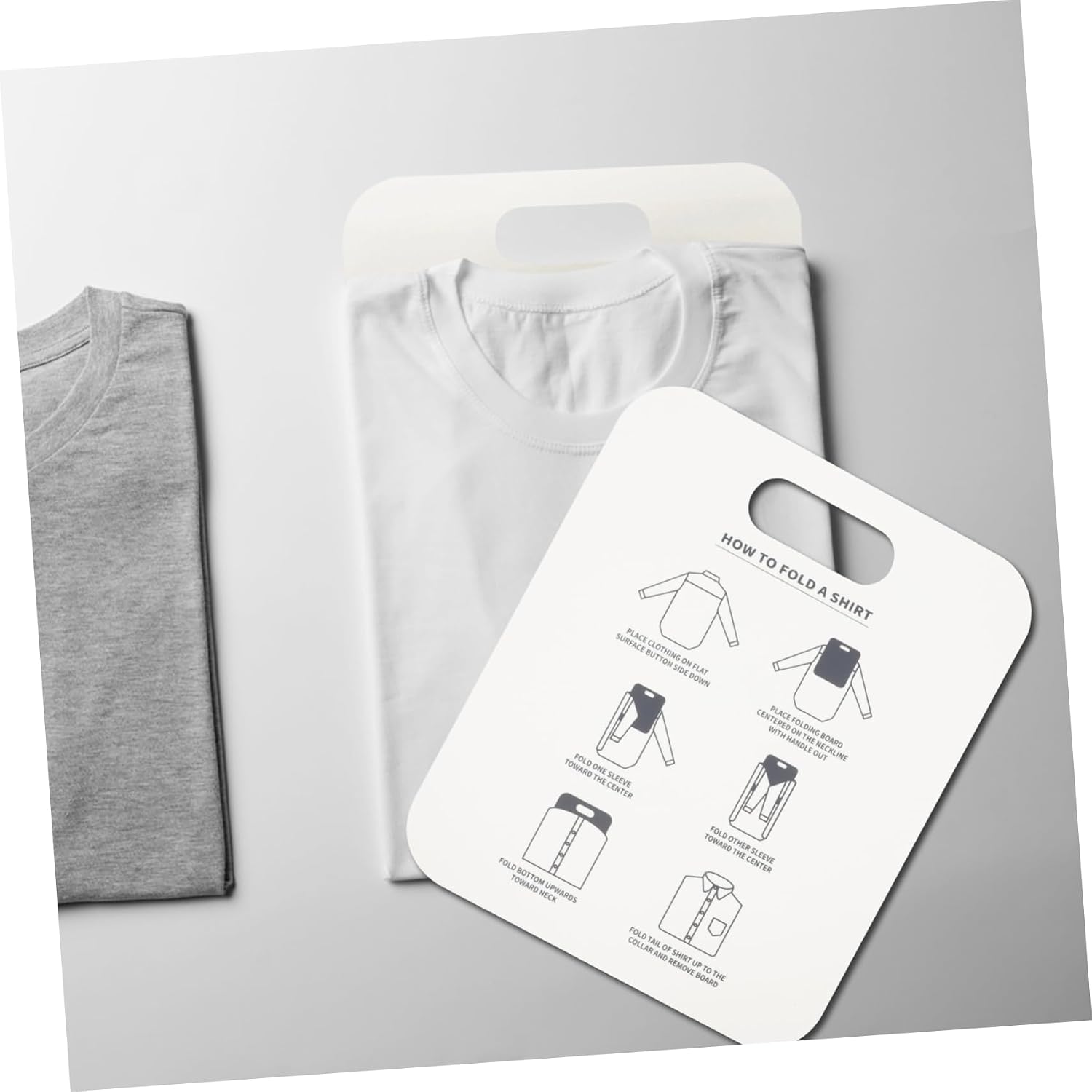 PRETYZOOM 2pcs Shirt Folding Boards Lightweight PP Garment Folders for Clothes Organization Compact Shirt Folding Tool for Closets and Laundry Support Boards