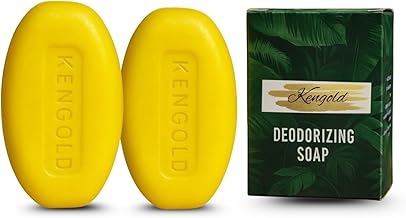 Kengold Deodorizing Soap for under arms & Private parts, Upto 72 hours Odour control | For Men & Women | Remove Sweat Odor, Antiperspirant, Keeps Skin Fresh (75 gm)