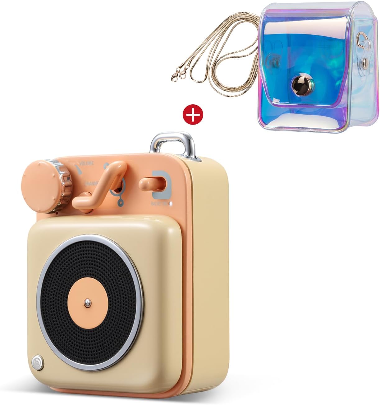 Muzen Button Mini Bluetooth Speaker with clear carrying bag