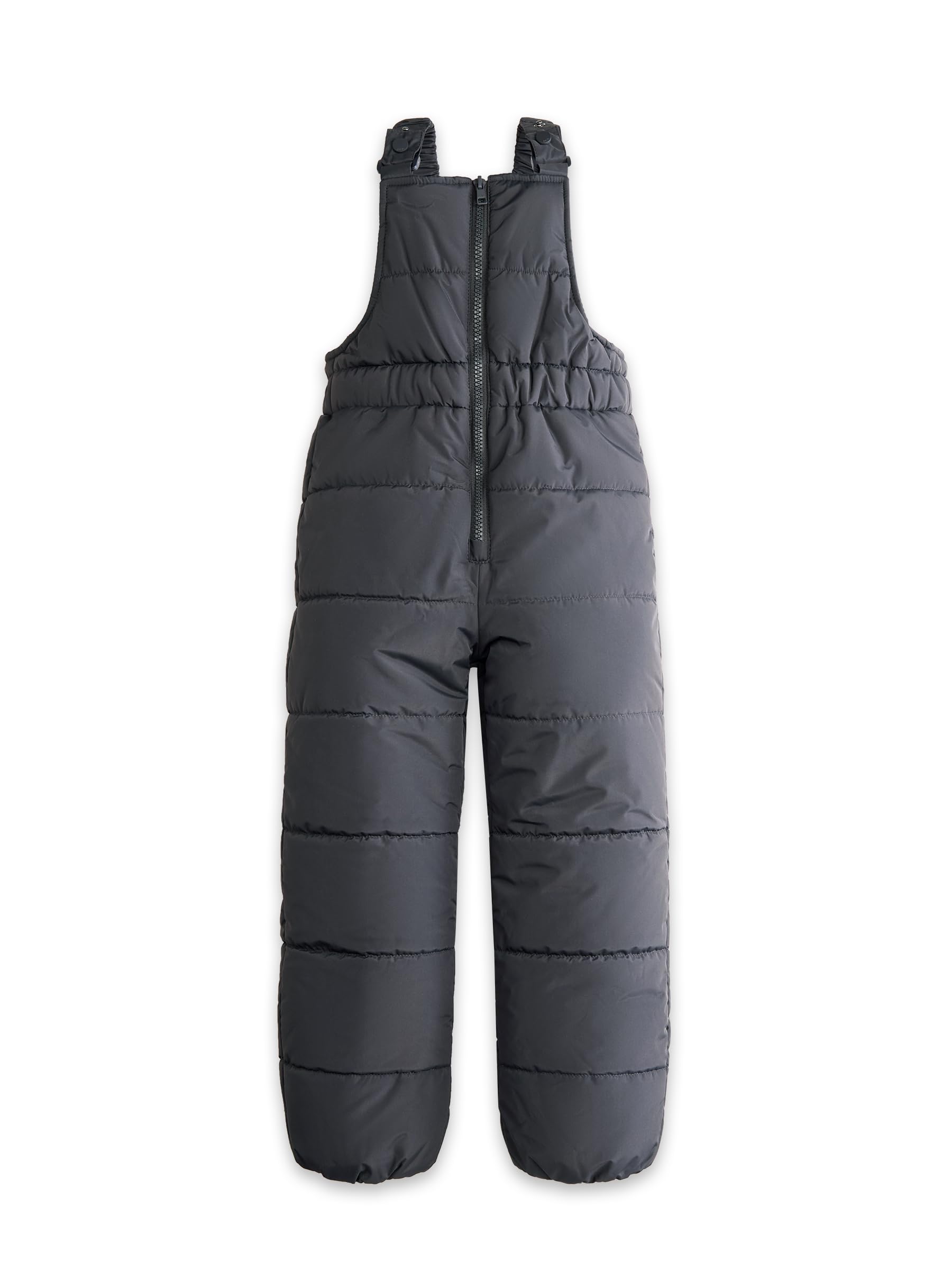 Sunny Sprout Pantalone da Neve per Bambini con Bretelle - Grigio Scuro Imbottito Impermeabile con Zip Frontale - Tuta Termica per Sci e Giochi Invernali