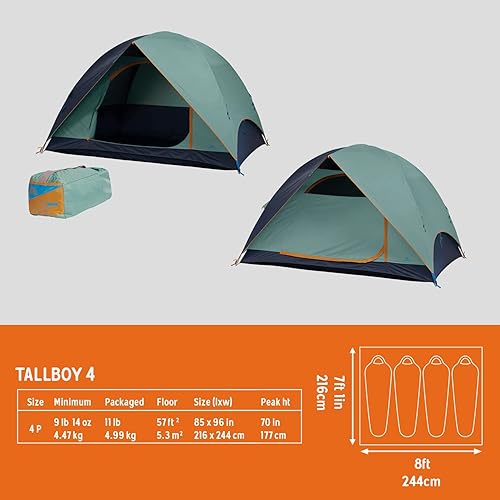 Miniatura 2 de Kelty Tallboy - Tienda de campaña familiar para automóvil, refugio independiente para 4 o 6 personas, gran capacidad, saco de cosas incluido. 2022