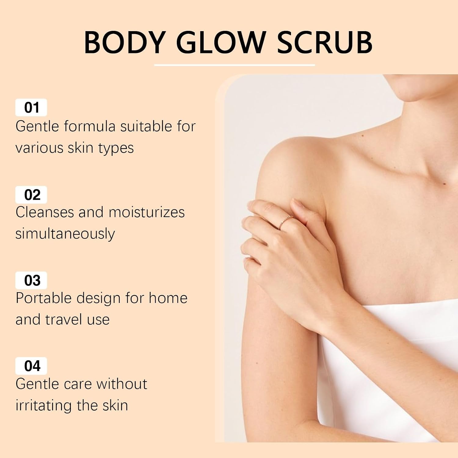 Turmeric Lemon Body Exfoliating Scrub, Gentle Moisturizing Skin Glow Scrub,Deep Cleansing Exfoliator for Smooth Skin,Fine Particles Dead Skin Remover for All Skin Types 3.53oz