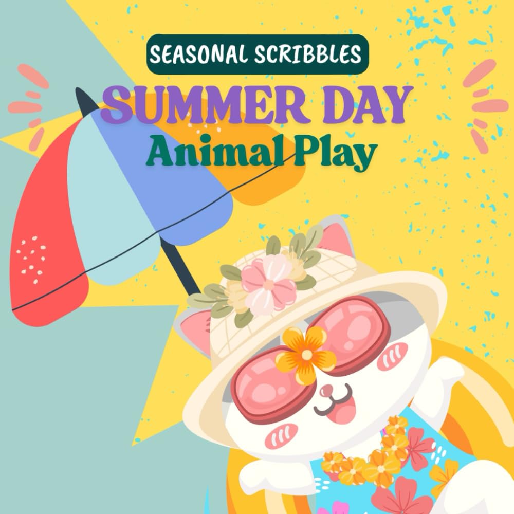 Summer Day, Animal Play: Children's Colouring Book (Seasonal Scribbles Collection)