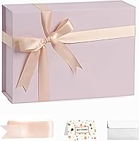 Vista 13 de Cajas de regalo blancas con tapas, caja de regalo de 9 x 7 x 4 pulgadas con cinta, cajas de regalo plegables con cierre magnético para regalos, caja