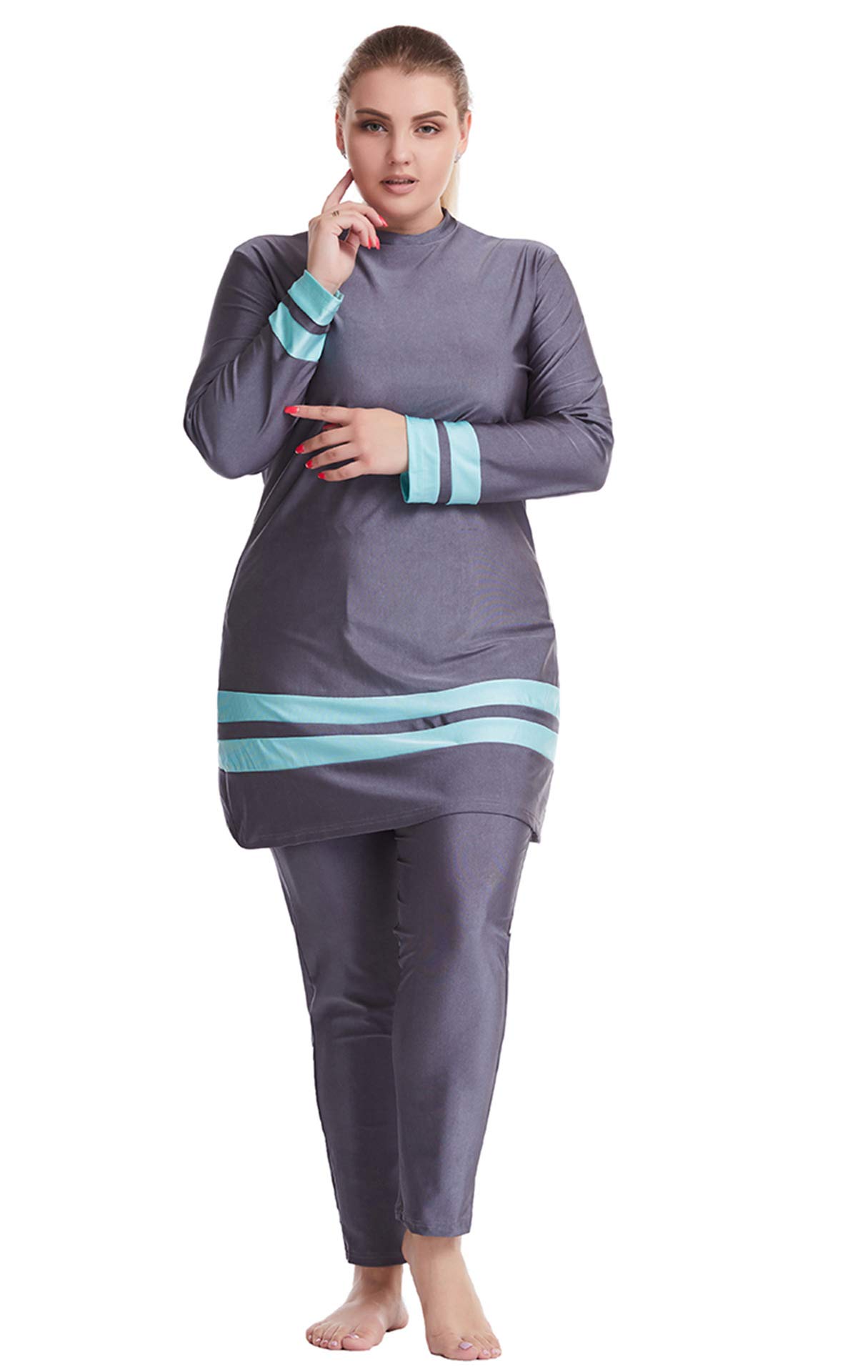 Donne Musulmano Taglia Grossa Islamico Tradizionale Burkini Modesto Costumi da Bagno