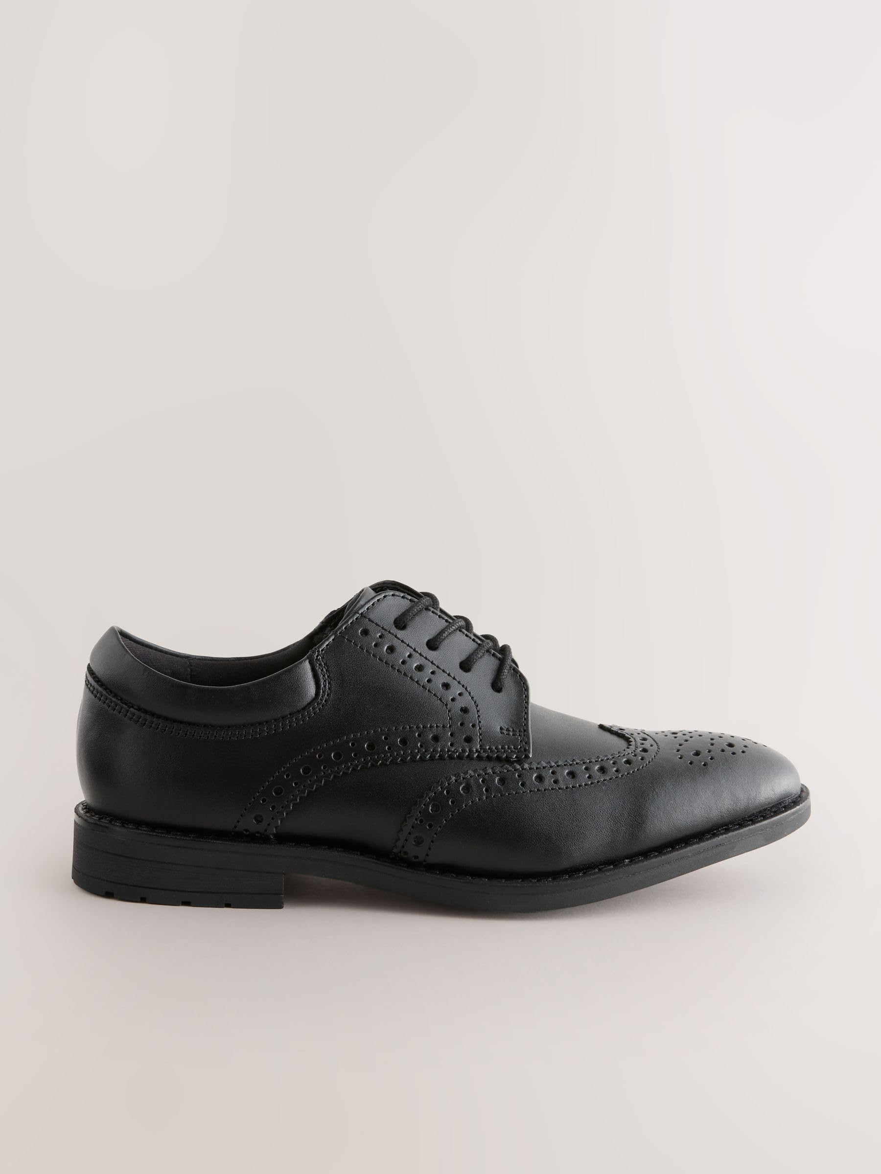 NEXT Garçon Chaussures Richelieu en Cuir à Lacets pour l’école - Pointure Large (G)