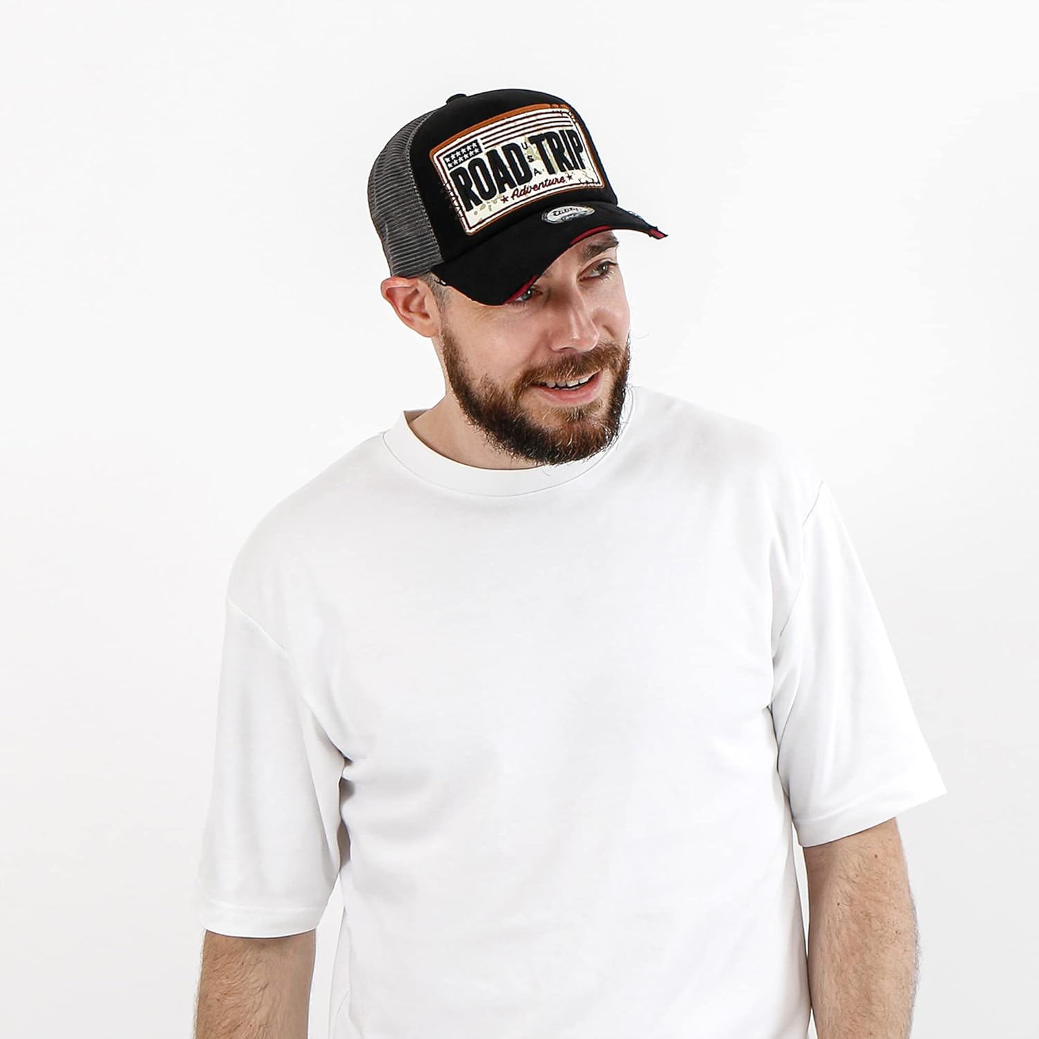 ililily Premium Road Trip Vintage Distressed Snapback Trucker Hat Baseball Cap - Image 6