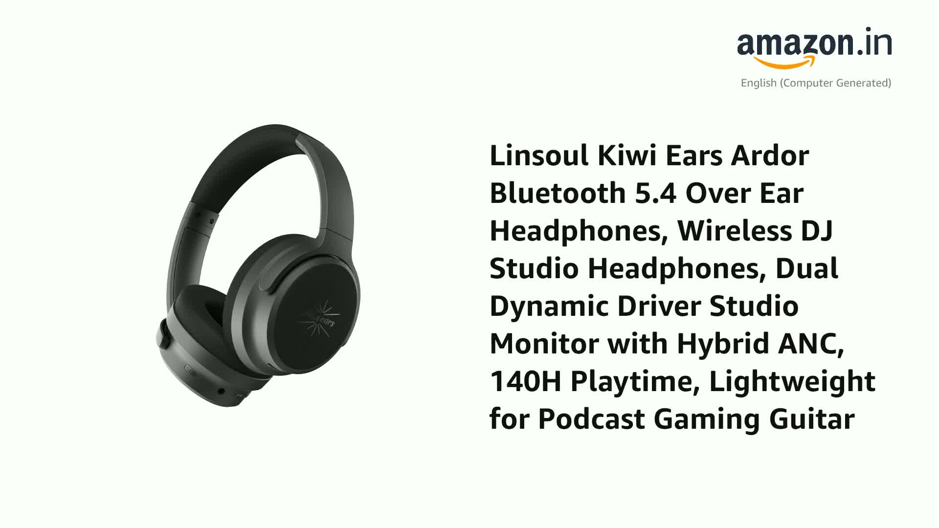 Linsoul Kiwi Ears Ardor Bluetooth 5.4 Over Ear Headphones