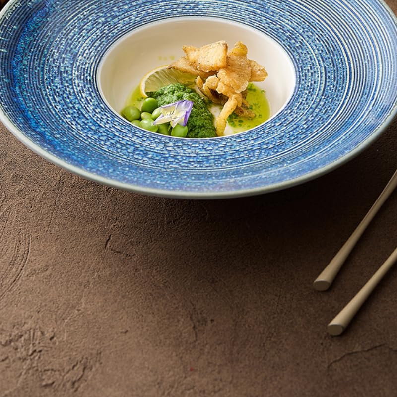 Piatti Cena Piatti da cena creativi in ​​ceramica Stoviglie for hotel e ristoranti Piatti da cena Piatti da zuppa for uso domestico Piatti freddi Forniture Per Feste(12 inches)