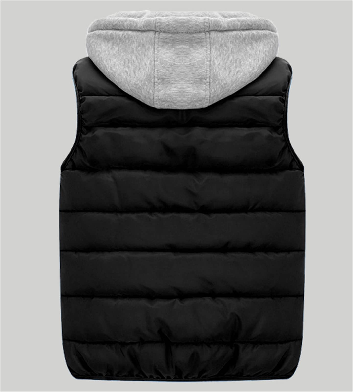 Gilet Smanicato Uomo Caldo Imbottito Invernale con Cappuccio Antivento Giacca Senza Maniche Sportivo Giubbotto Casual con Zip