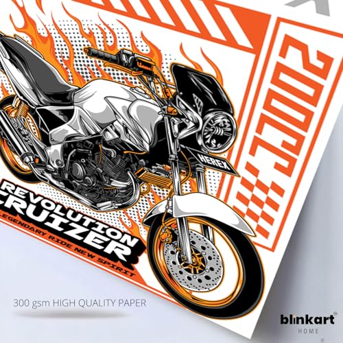 Image of BLINKART Honda Tiger (Custom) Car Posters Sticker Gift Items for Boys Room Wall Decor || Comes with Double-Sided Tape|| Decoration Bedroom Living Room Office Studio Decor | 12x18 In (A3) - CAR-290