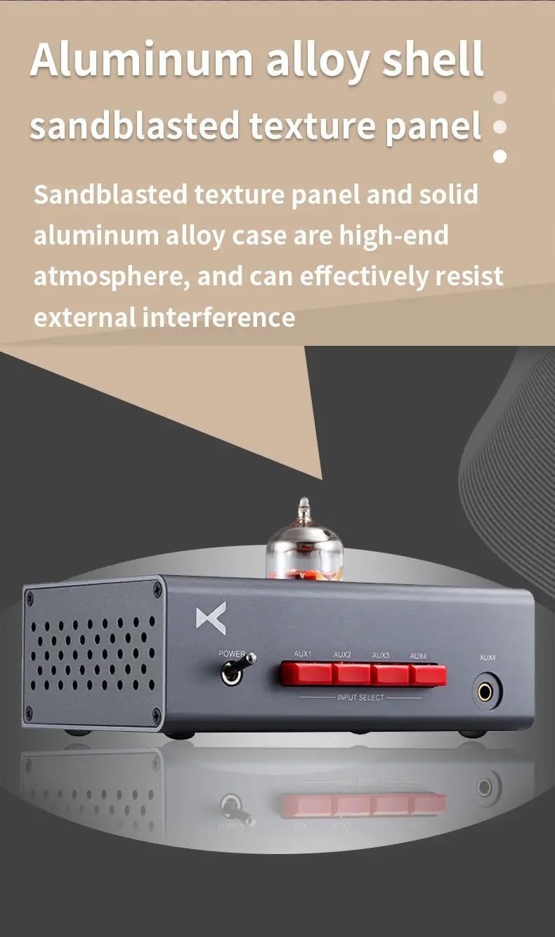 xDuoo MT-603 Tube Preamp - 12AU7 Tube Pre-Amplifier with 4 Audio Inputs one Audio Output