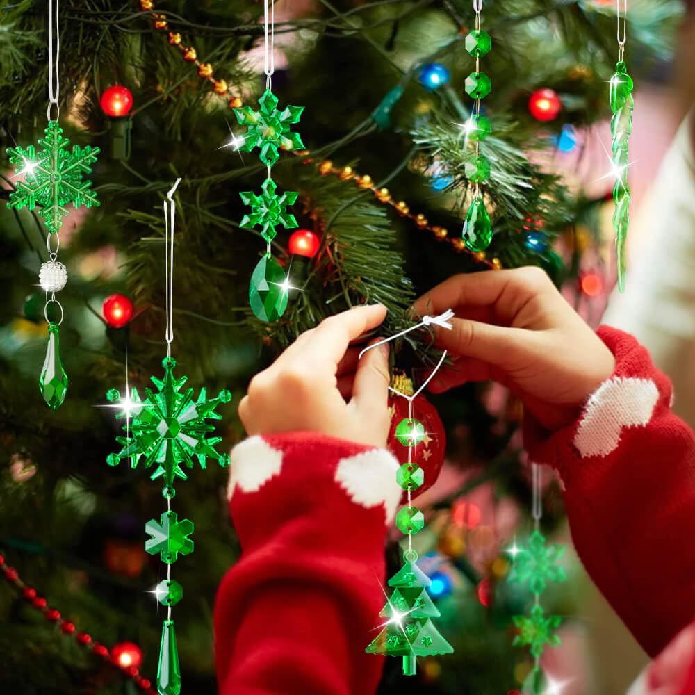 Lanpn 26 Pcs Christmas Ornaments Crystal Christmas Tree Decoration - Image 2