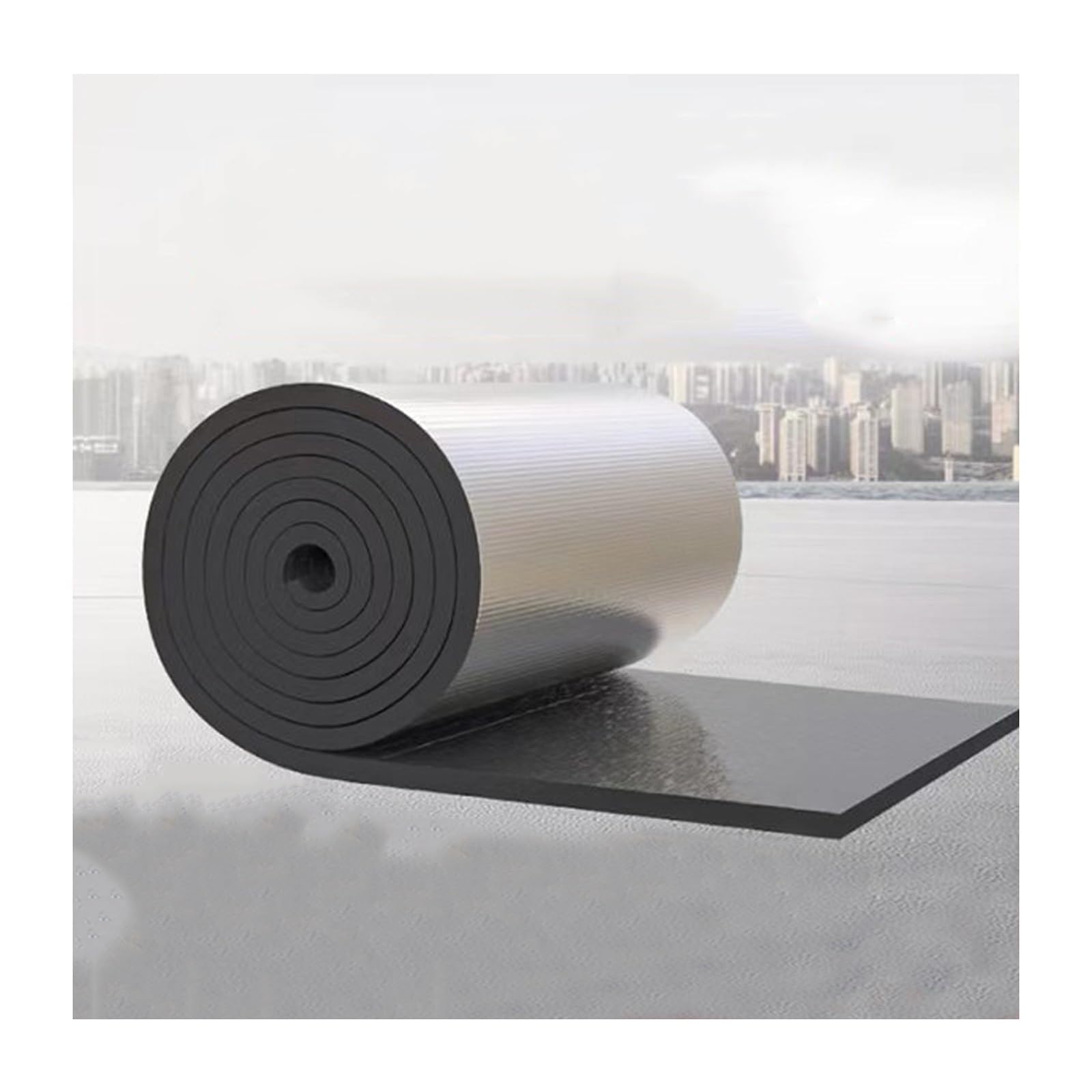 Rouleau d'isolation phonique, Acoustique et Thermique en Aluminium Autocollant, réflecteur de radiateur, épaisseur 5/10/15/20/25/30 mm, pour sols et Murs (Couleur : 30 mm (épaisseur), Taille
