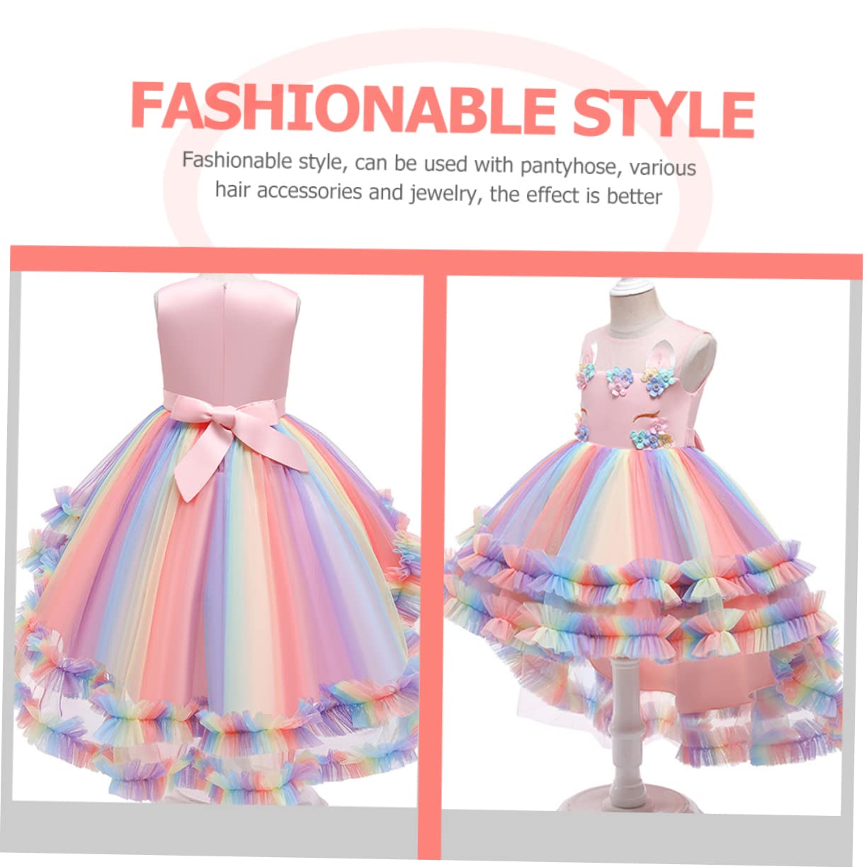 1pezzi Gonna Tulle Per Bambine Con Design Unicorno Costume Cosplay Per Feste e Occasioni Speciali Per Compleanni e Spettacoli