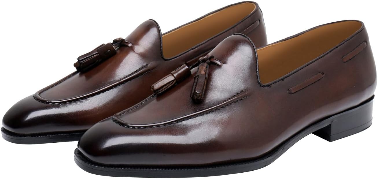 Mens Genuine Leather Loafers - Casual Comfort