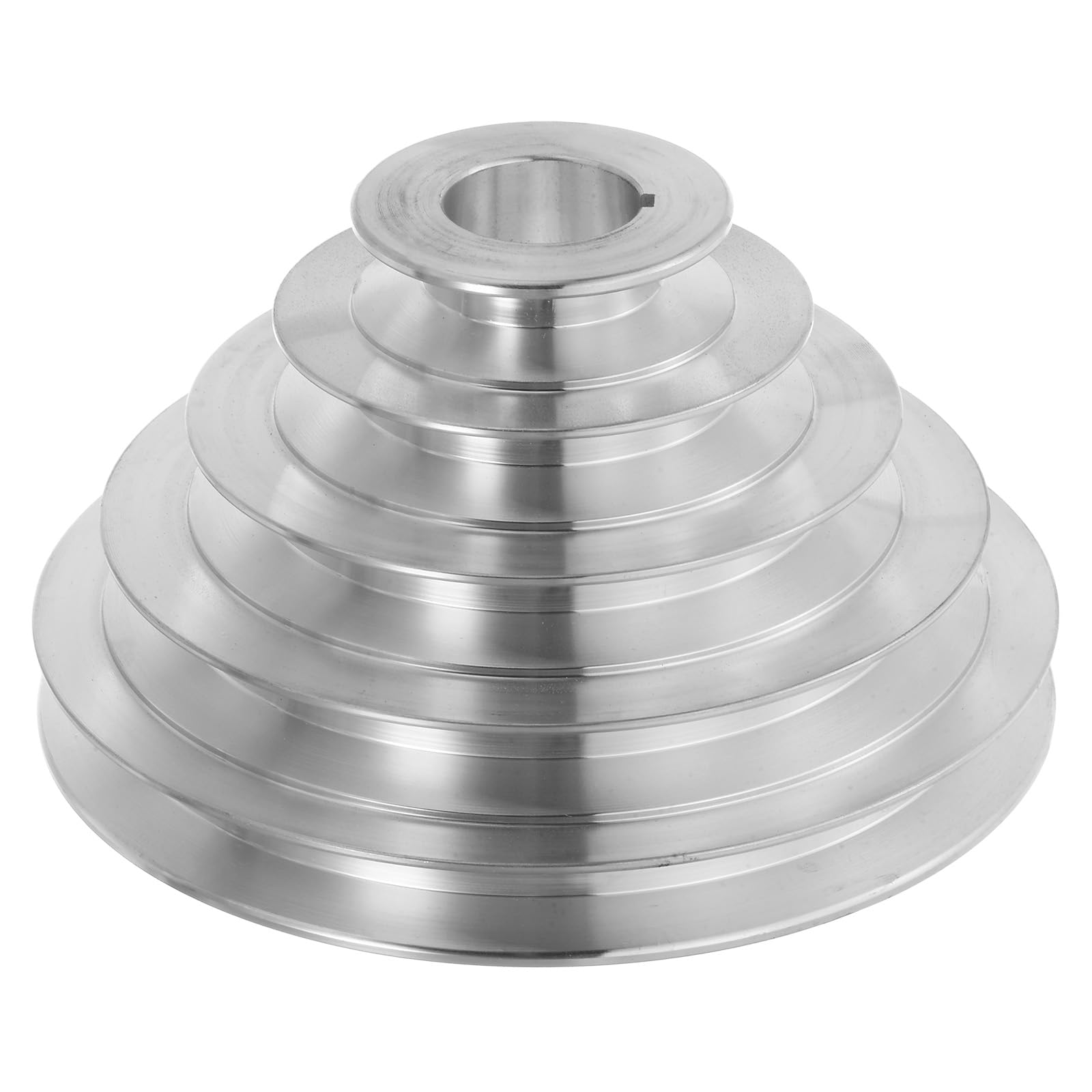 QUARKZMAN Aluminium A-Typ Riemenscheibe Keilriemenscheibe 5 Stufenscheibe Rad 28mm Bohrung 55-150mm Außen Durchmesser für A-Typ Keilriemen 12,7mm Breite Gürtel