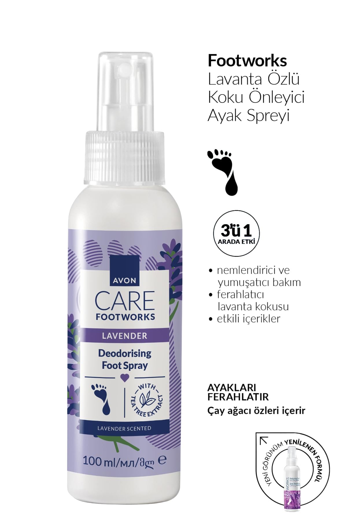 Avon Lavanta Özlü Ayak Gece Kremi ve Koku Önleyici Sprey Set