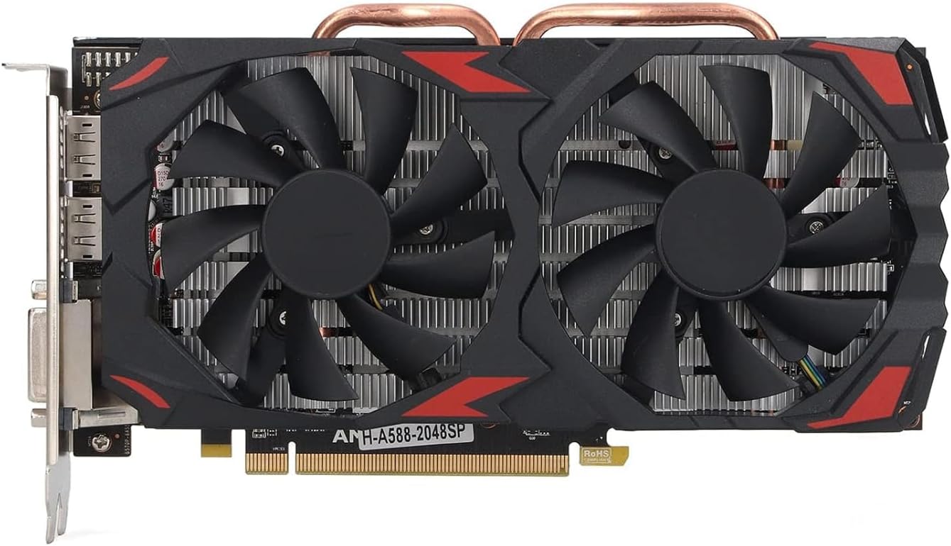 AMD RX 580 8GB Graphics Card, 2048SP 1284MHz GDDR5 256bit Radeon RX580 ...