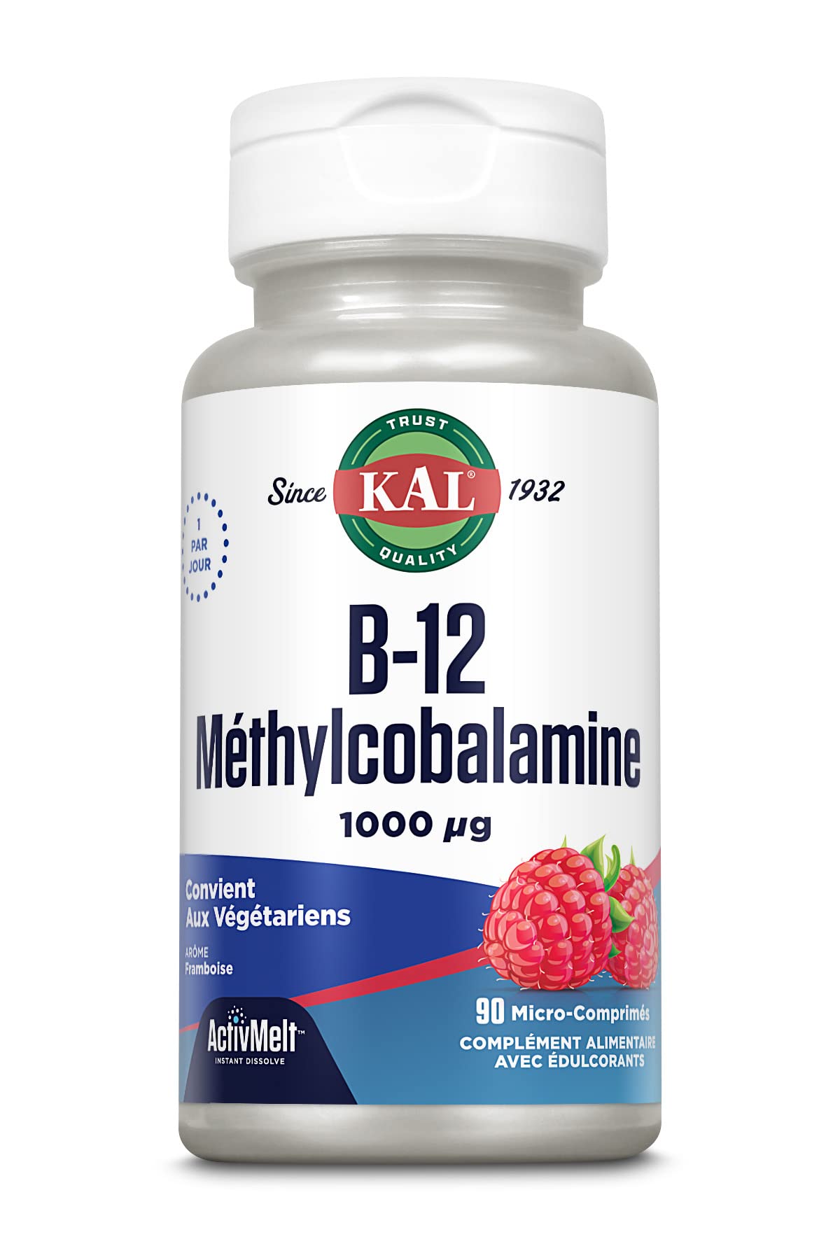 Kal Vitamine B12 Méthylcobalamine | 90 Micro-Comprimés