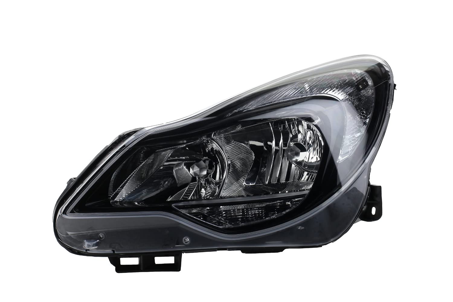 Johns Set di fari alogeni adatto per Opel Corsa D 2011- H7 H1 Rec. sinistro con TFL