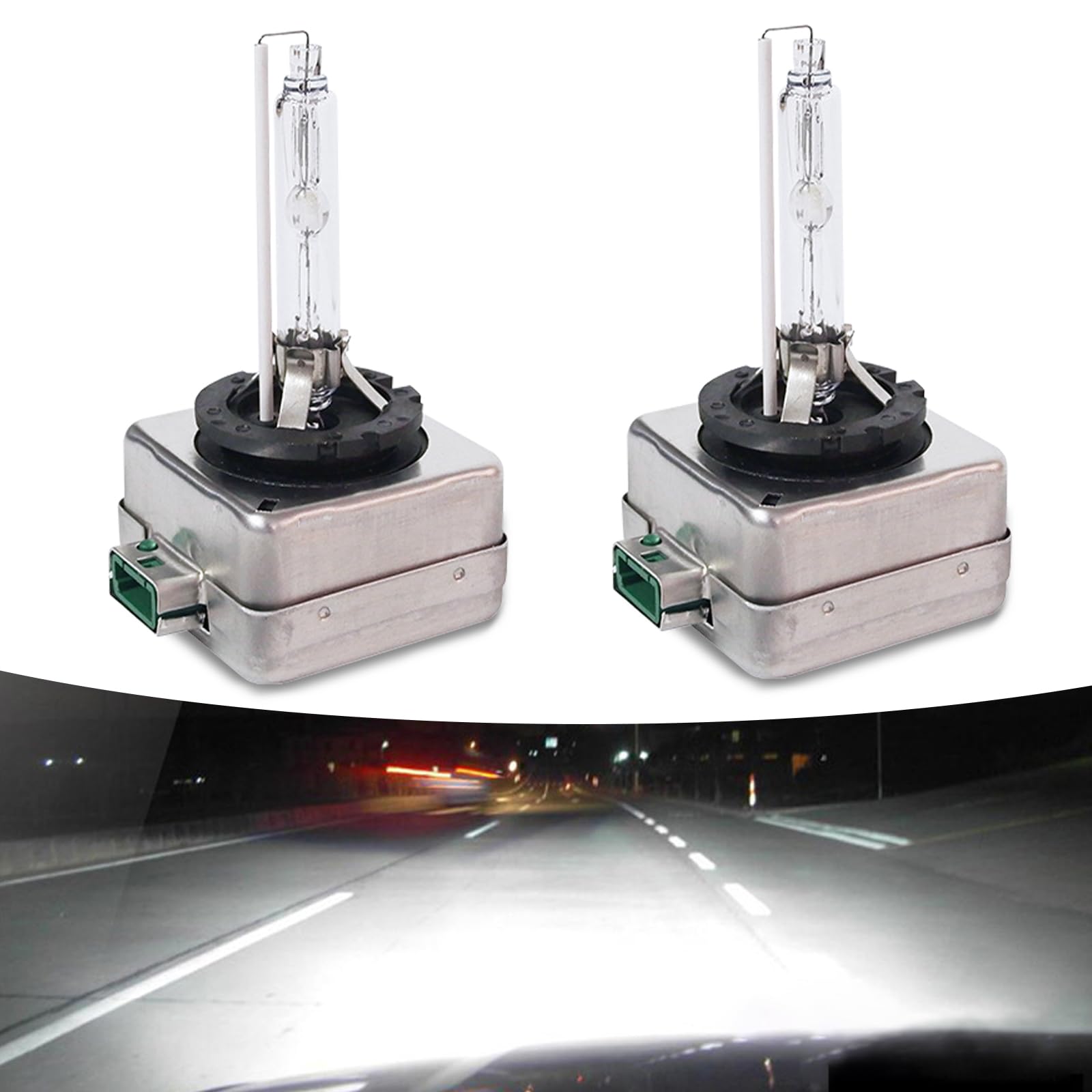 2 PCS Car HID Bulb, 6000K D3S Original Replacement Lights Bulbs, 35W Super Bright Bulbs, Universal Car Light Bulbs, 12V Installed Spotlight (White)