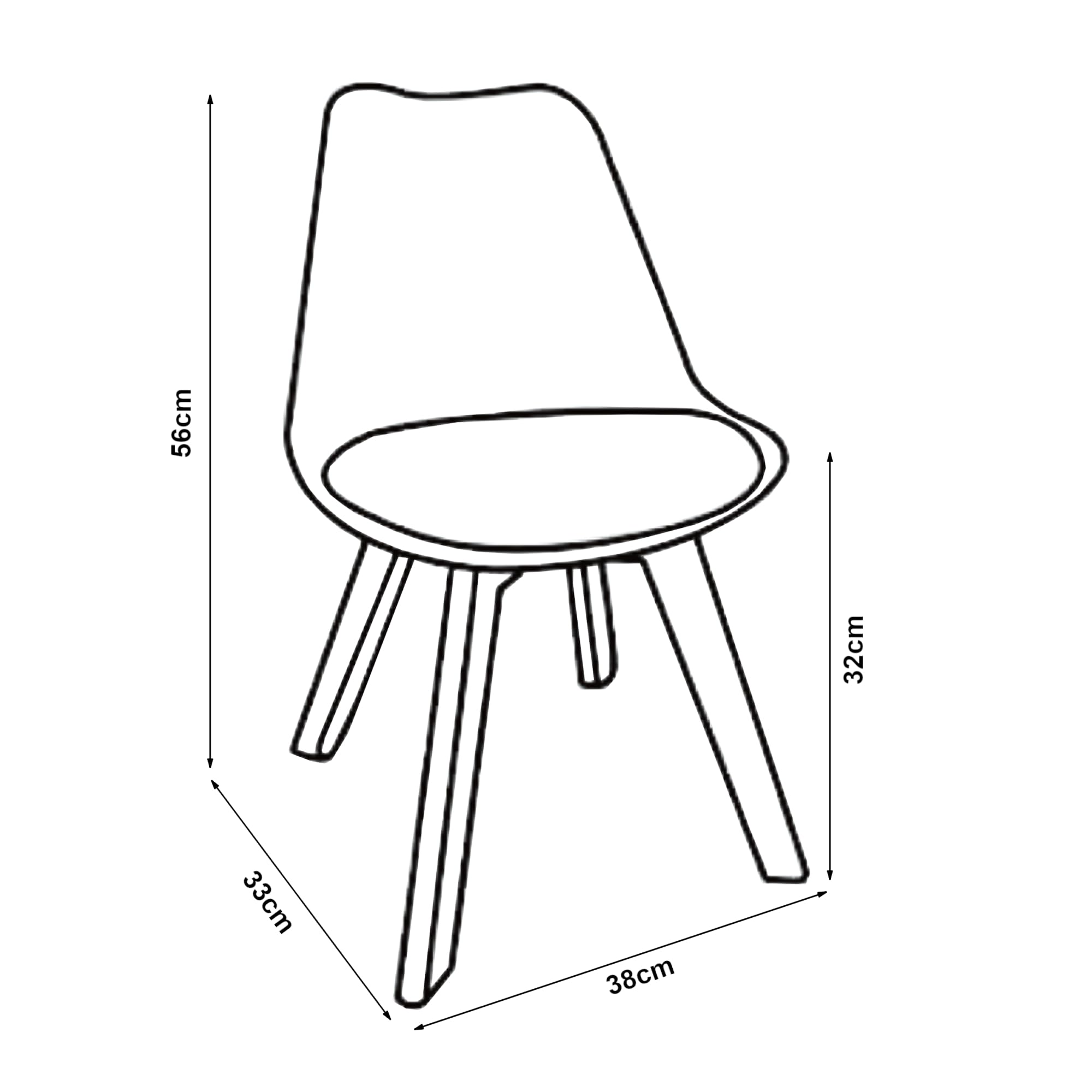 [en.casa] Kinderstuhl Elvdal 2er Set Kinderzimmerstuhl Mintgrün Schreibtischstuhl für Kinder Sitzhöhe 32 cm Polsterstuhl mit Holzbeinen 56 x 38 x 33 cm