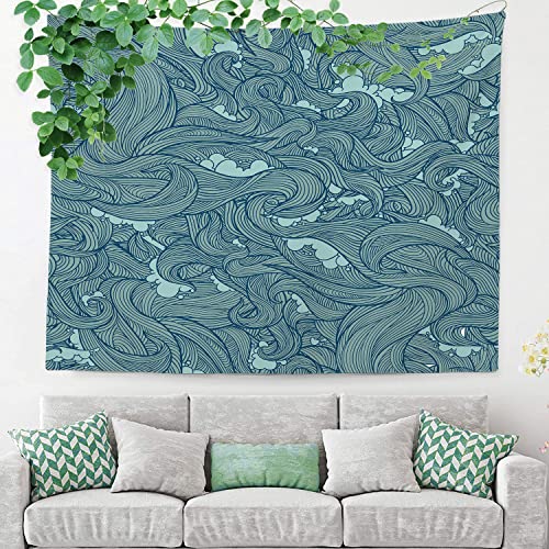Shrahala Tapeçaria japonesa, ilustração japonesa, decoração do oceano, decoração de parede, tapeçari