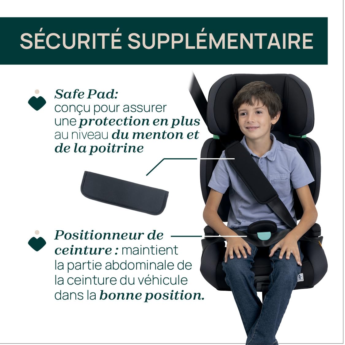 Chicco, Quizy i-Size, siège auto pour enfant 3-12 ans (100-150 cm), facile à installer avec le système Isofix, inclinable, réglable en hauteur, avec accoudoirs rembourrés et assise confortable, Bleu