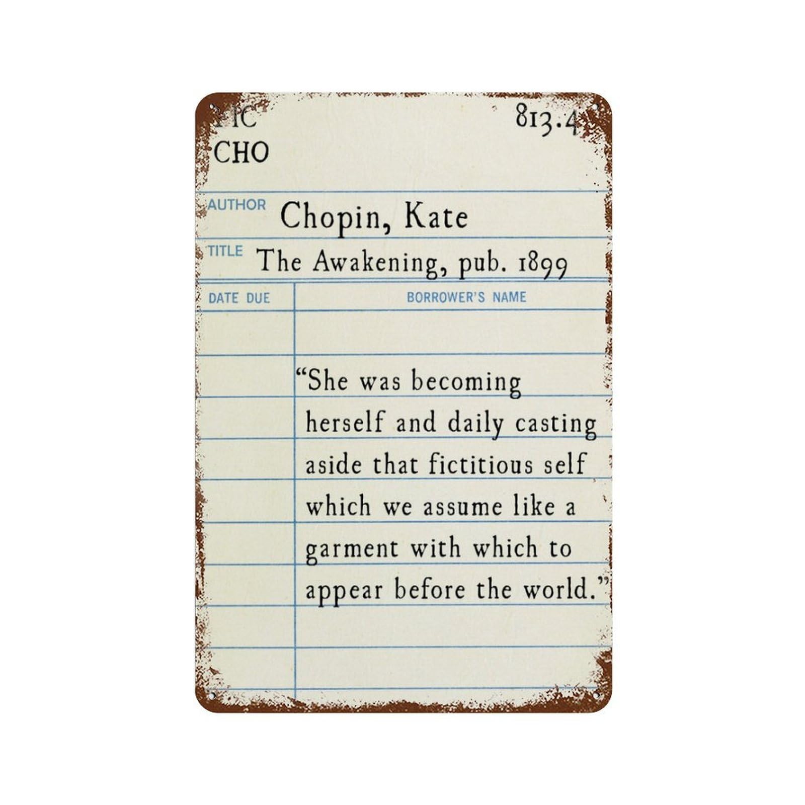 xiaoxiaoshen The Awakening She Was Becoming Herself Wall Decor Art Metal Tin Poster Modern Home Decor Art Home Bar Shop Decorations Vintage Sign 30x20cm