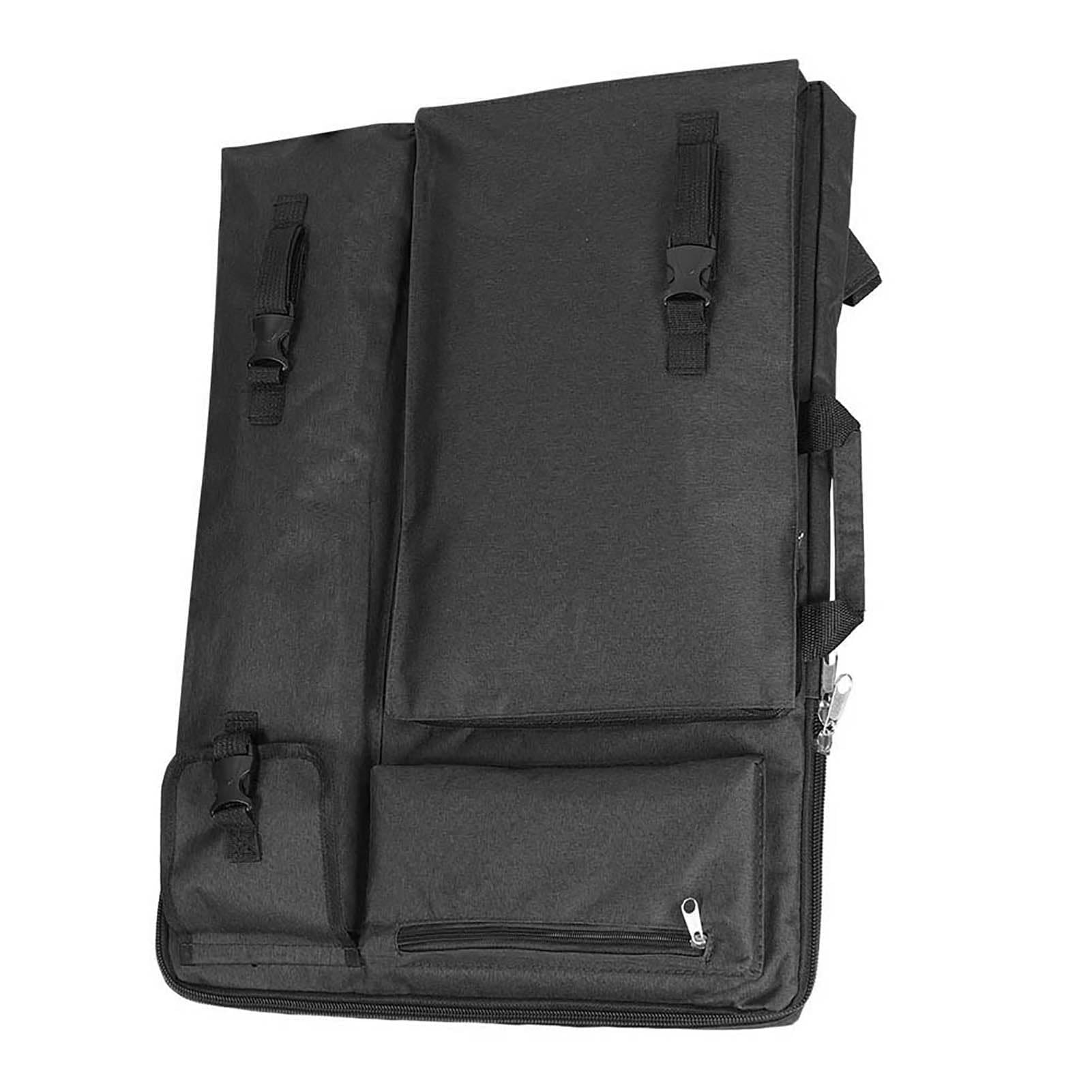 Agatige Borsa artistica Canvas, Art Portfolio Case Artist Backpack Canvas Bag, Bordo per schizzi per rifornimenti artistici Conservazione e viaggio, borsa per opere d'arte/custodia da disegno (Nero)