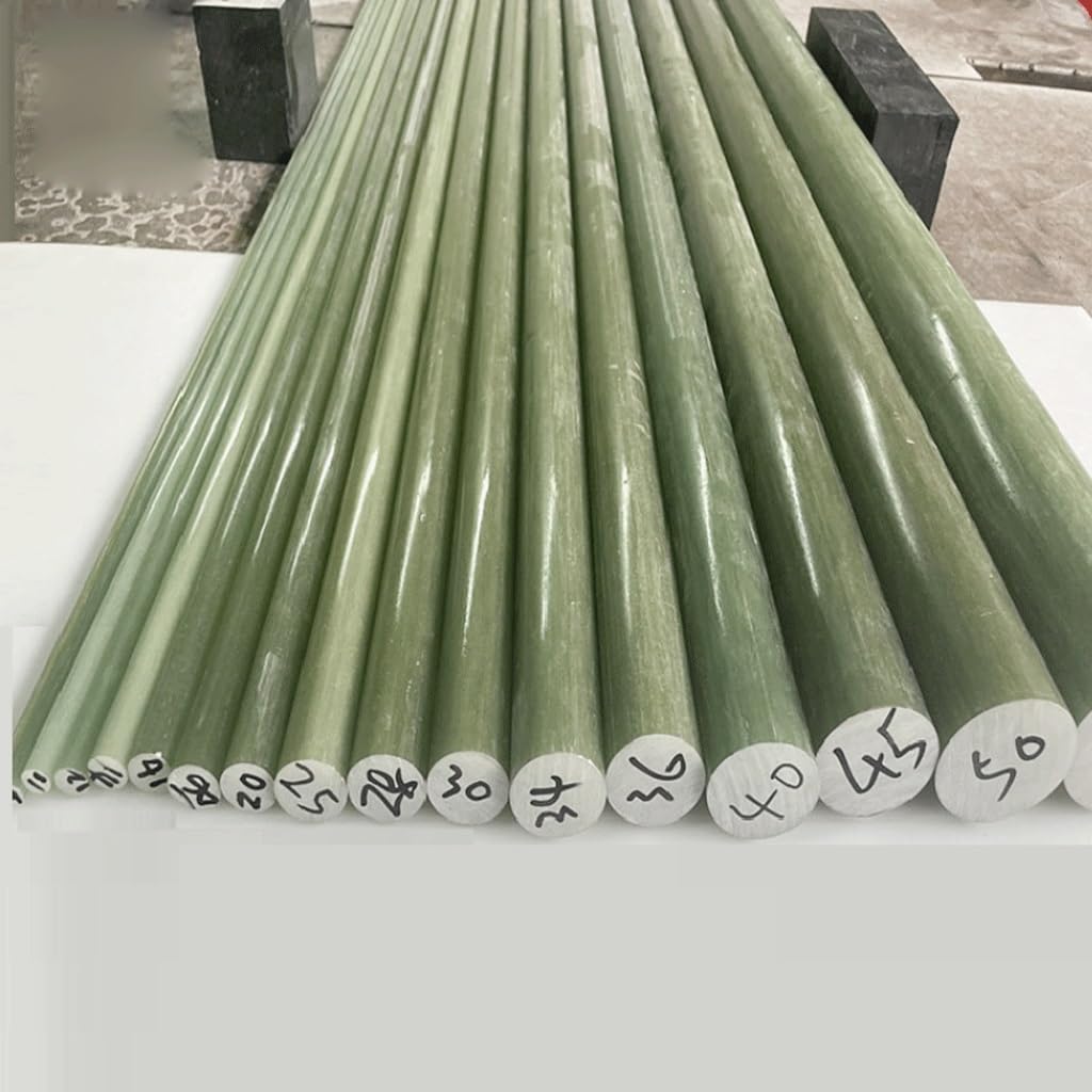 Varilla Aislante Fr4 G10 Longitud 50Cm Varilla de Epoxi Tablero de Fibra de Vidrio Verde Claro Varilla de Fibra de Vidrio/Diameter 25Mm