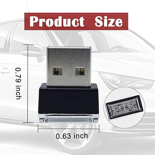 Miniatura 2 de 4 luces LED USB para atmósfera, kit de iluminación ambiental interior mini USB, decoración universal de luces LED para interiores (rojo)