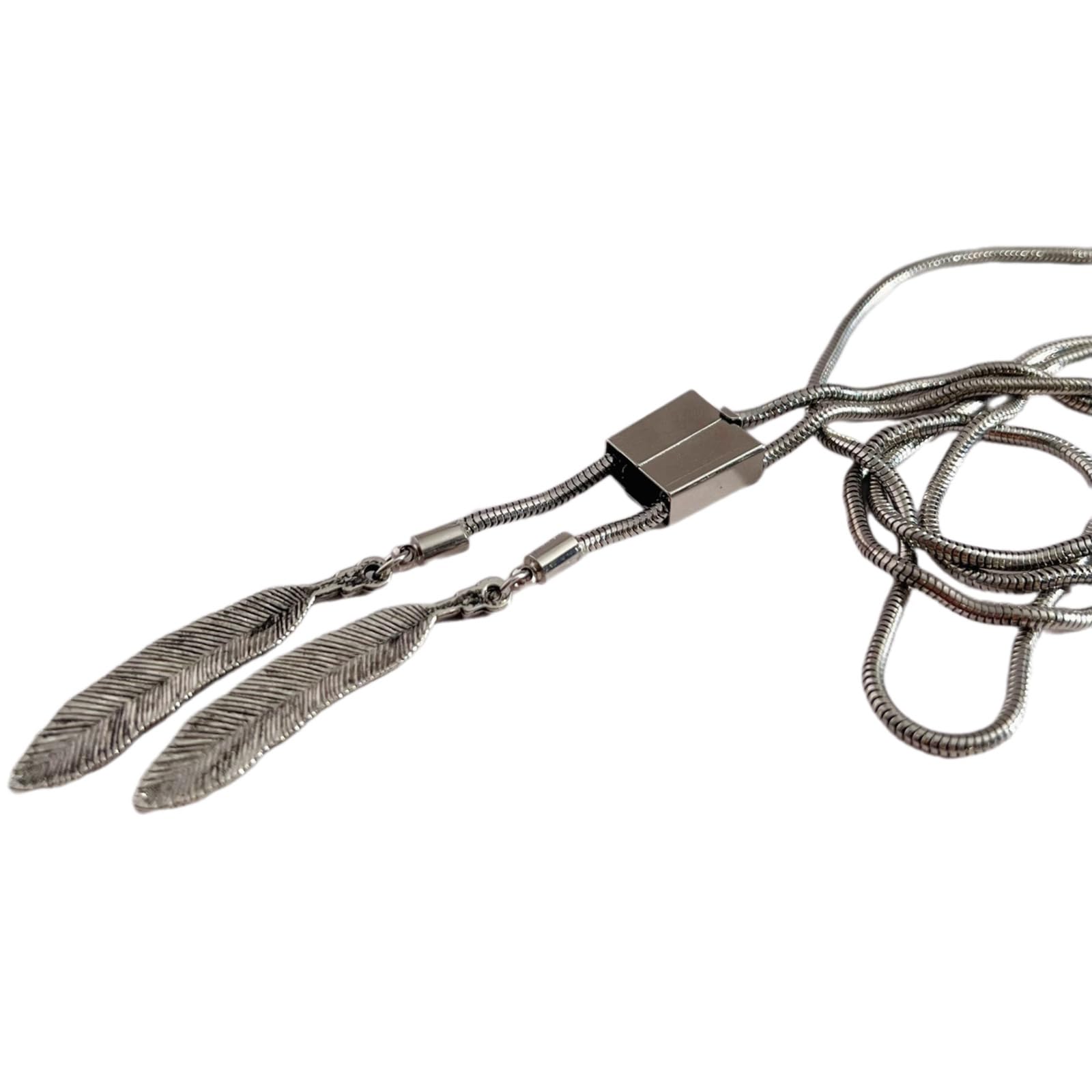 Cravatte da Cowboy, Collana con Cravatta da Cowboy Metallo Intrecciato Cordino